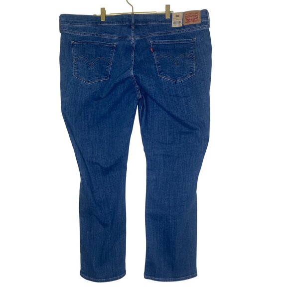 Levis Classic Straight Jeans Womens 24W Mid Rise Med Wash Hypersoft Stretch - Picture 4 of 16